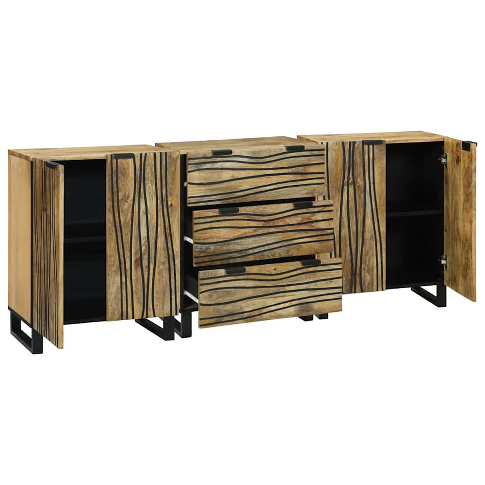vidaXL Bathroom Furniture Set with Drawers 3 pcs Brown Engineered Wood
