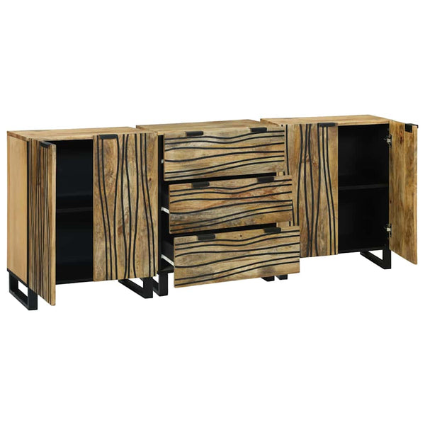 vidaXL Bathroom Furniture Set with Drawers 3 pcs Brown Engineered Wood