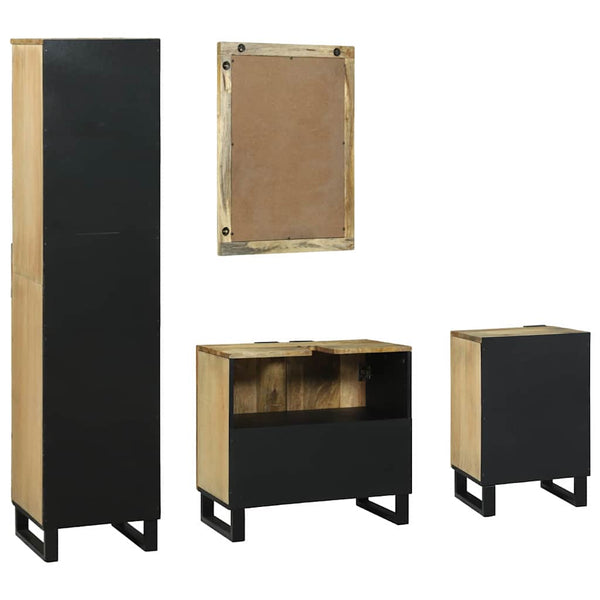 vidaXL Bathroom Furniture Set with Drawers 4 pcs Brown Engineered Wood