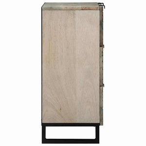 vidaXL Sideboard Set 2 pcs White 60 x 33.5 x 75 cm Solid Mango Wood