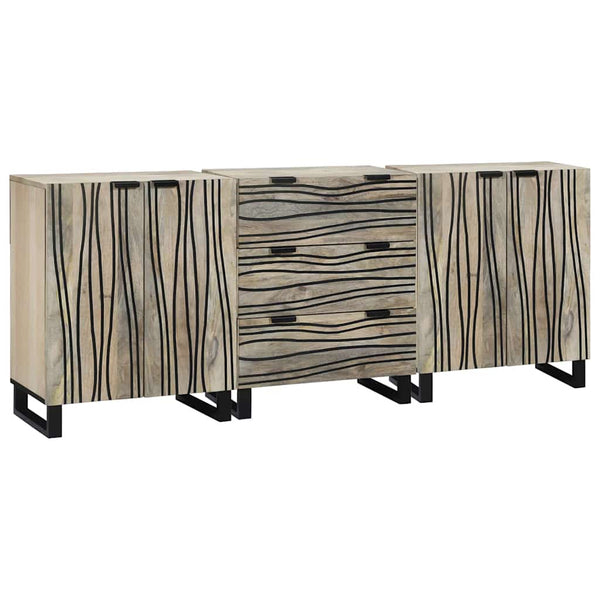vidaXL Bathroom Furniture Set with Drawers 3 pcs White Engineered Wood