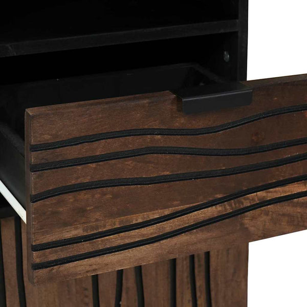 vidaXL Bathroom Furniture Set with Shelf 3 pcs Walnut Brown Engineered Wood