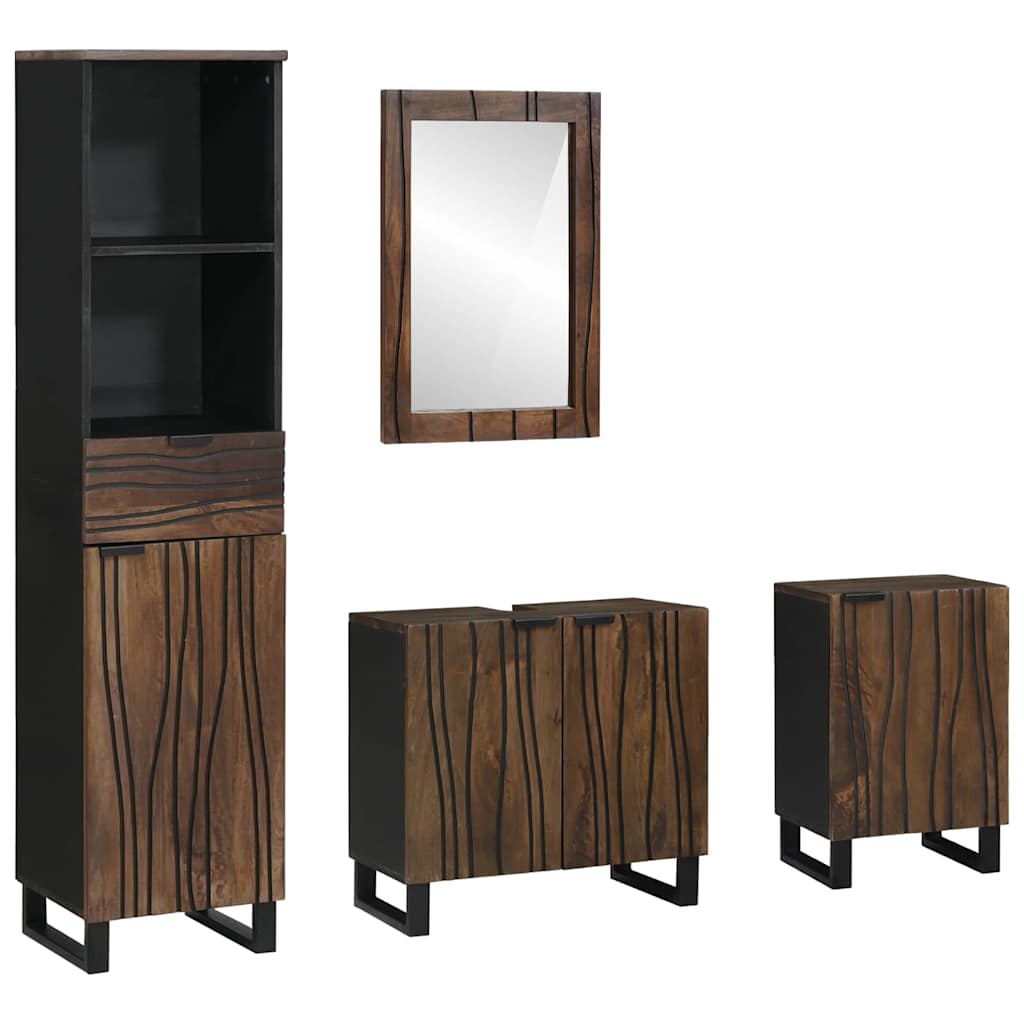 vidaXL Bathroom Furniture Set with Drawers 4 pcs White Engineered Wood