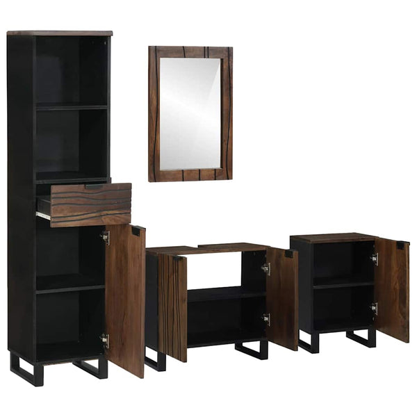 vidaXL Bathroom Furniture Set with Drawers 4 pcs White Engineered Wood