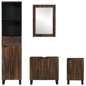 vidaXL Bathroom Furniture Set with Drawers 4 pcs White Engineered Wood