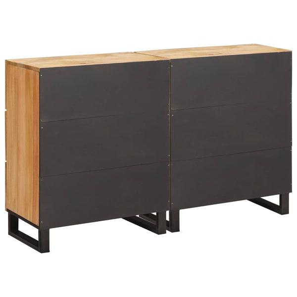 vidaXL Sideboard 2 pcs Brown 60 x 33 x 75 cm Solid Mango Wood