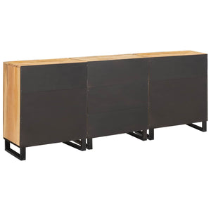 vidaXL Sideboard 3 pcs Brown 180 x 33 x 75 cm Solid Mango Wood