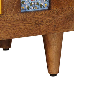 Sideboard 2er Set Walnuss Mango Massivholz