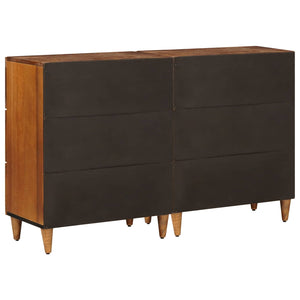 Sideboard 2er Set Walnuss Mango Massivholz