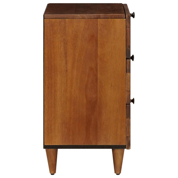 Sideboard 2er Set Walnuss Mango Massivholz