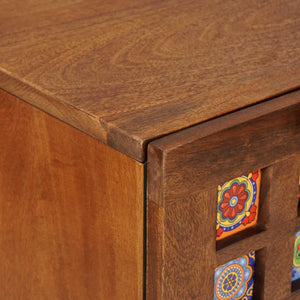 Walnuss Sideboard Mango Massivholz 60 cm