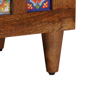Walnuss Sideboard Mango Massivholz 60 cm