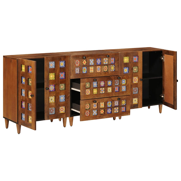 Walnuss Sideboard Mango Massivholz 60 cm