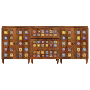 Walnuss Sideboard Mango Massivholz 60 cm