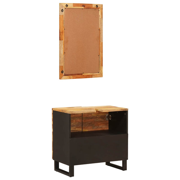 Badezimmer Set Mango Massivholz 2-teilig