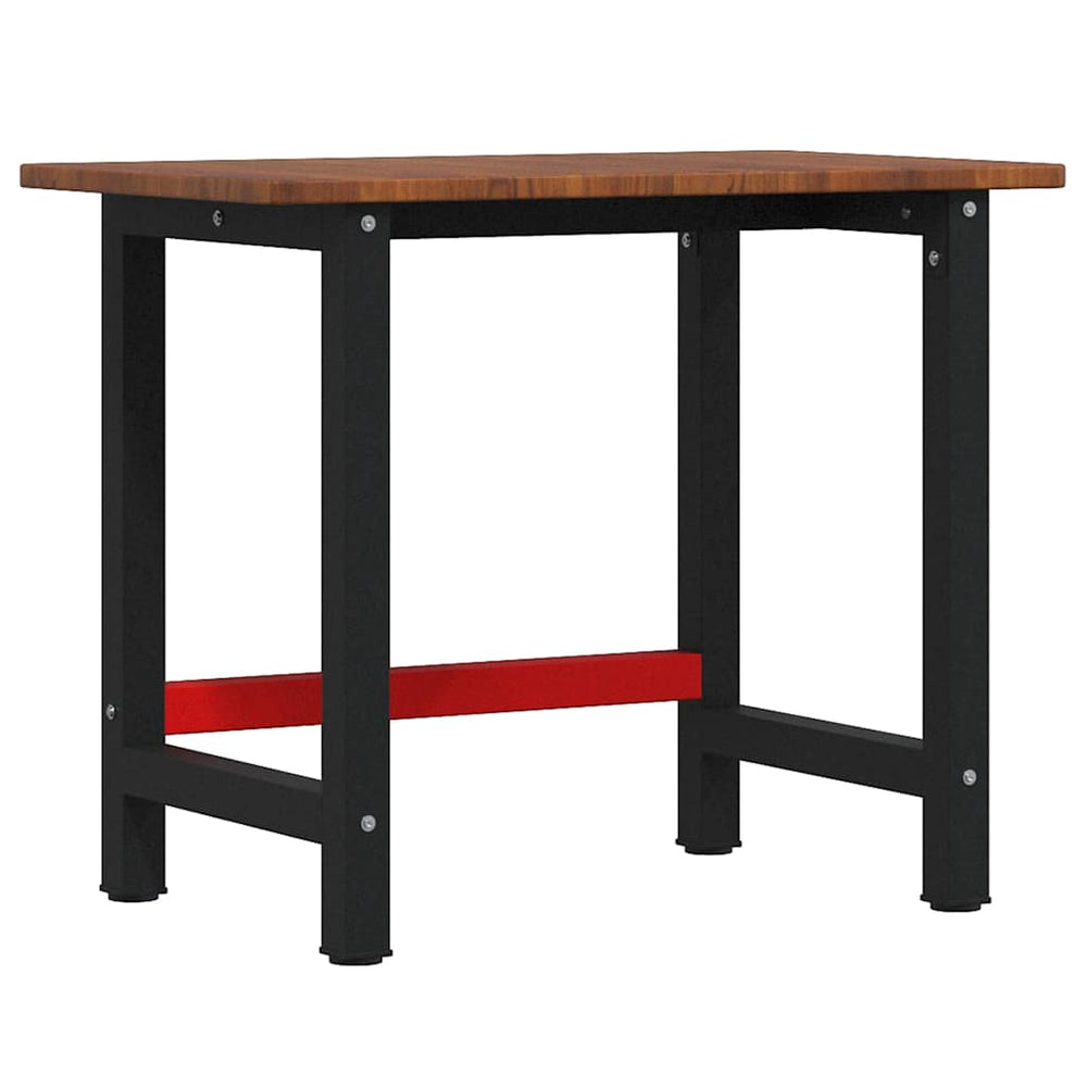 Werkbank Dunkelbraun Eiche Massivholz 100x60 cm