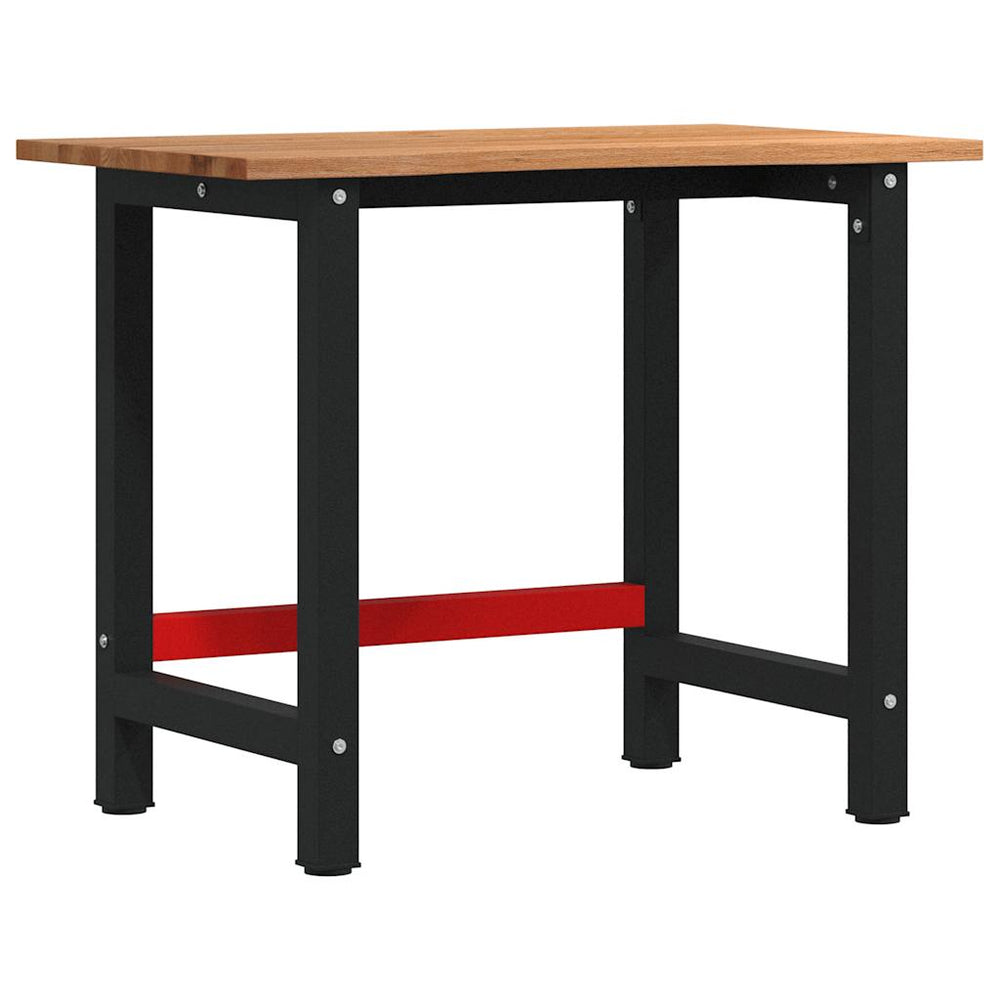 Werkbank Eiche Massivholz Hellbraun 100cm