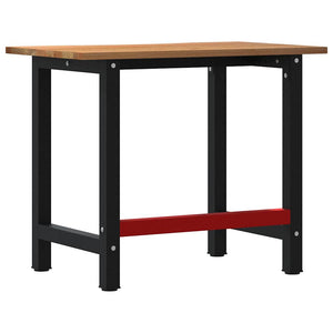Werkbank Eiche Massivholz Hellbraun 100cm