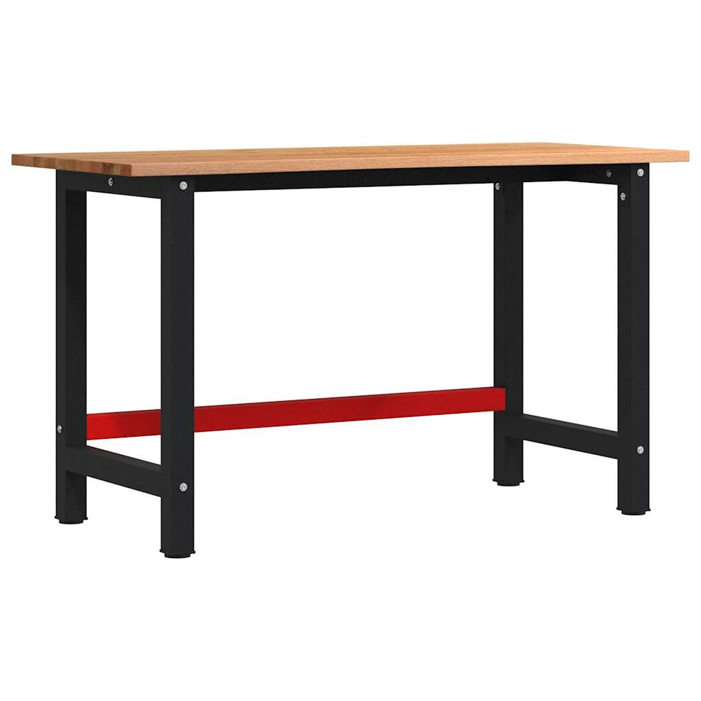 Werkbank Hellbraun 140 cm Eiche Massivholz