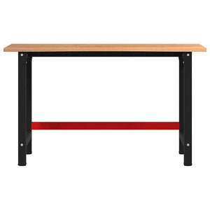 Werkbank Hellbraun 140 cm Eiche Massivholz