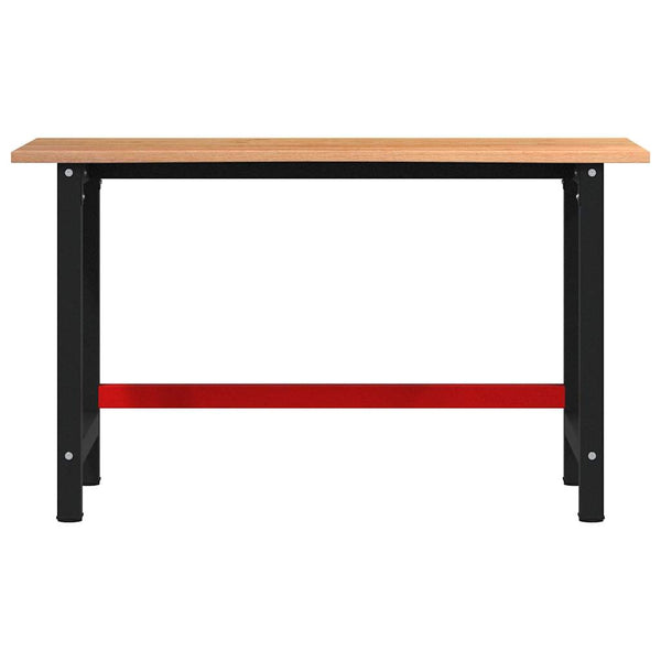 Werkbank Hellbraun 140 cm Eiche Massivholz