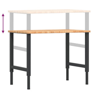 Werkbank Eiche hellbraun 100x60 cm