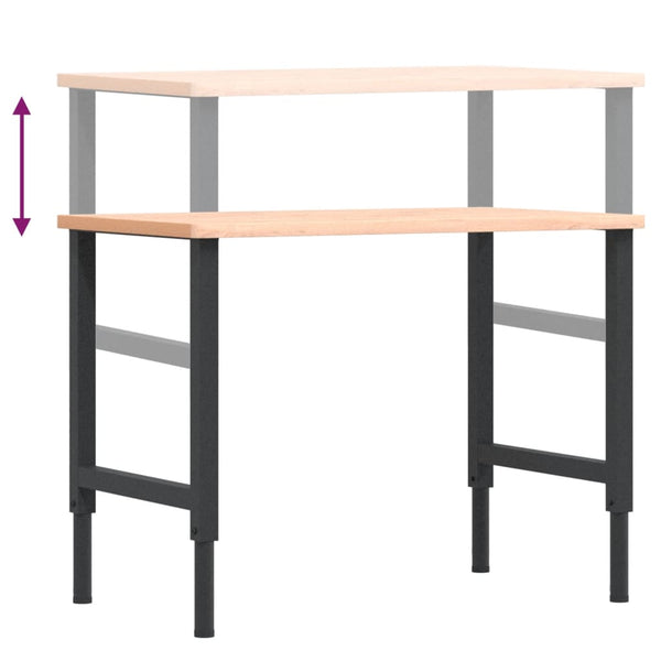 Werkbank Buche Massivholz 100x60 cm