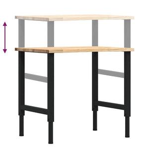 Werkbank Eiche Massivholz, 80x60 cm