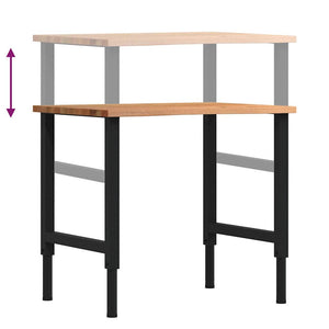 Werkbank Eiche hellbraun, 80 cm