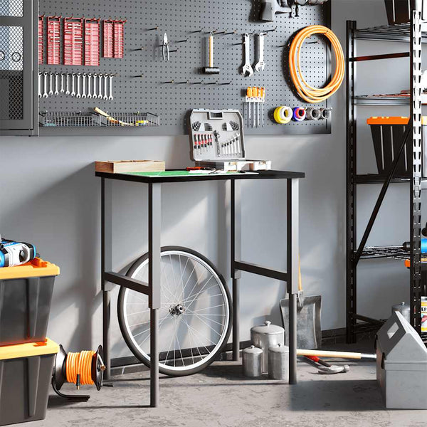 Werkbank Dunkelbraun Eiche Massivholz 80x60 cm