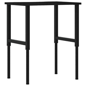 Werkbank Dunkelbraun Eiche Massivholz 80x60 cm