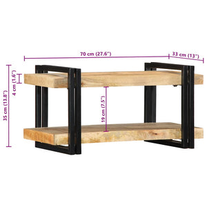 Wandregal Mango Massivholz 70x33x35 cm