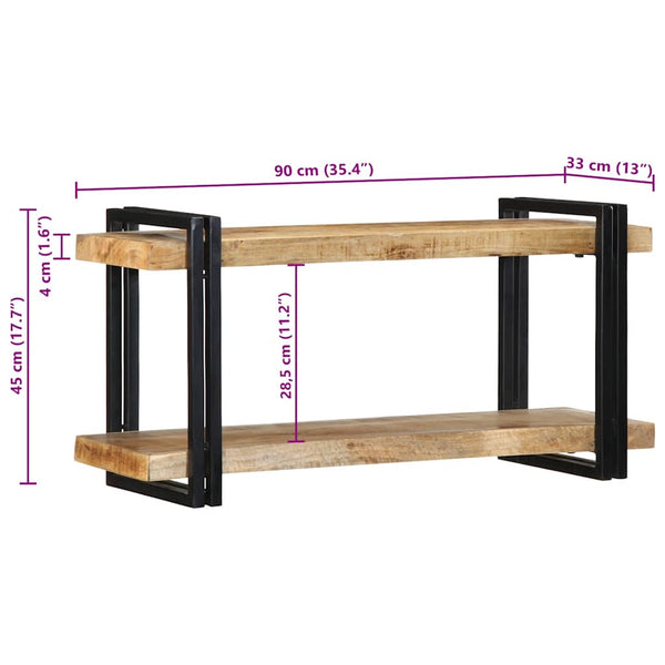 Wandregal Mango Massivholz 90 cm