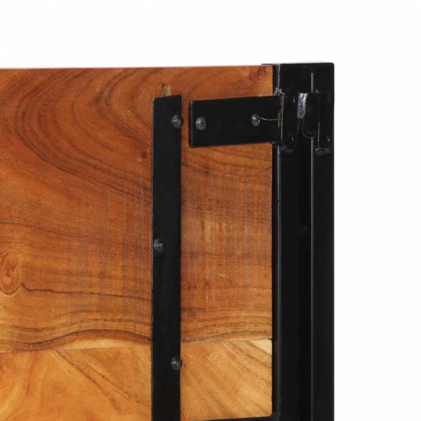 Kopfteil 120 cm Akazie Massivholz & Eisen