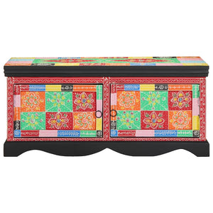Mehrfarbiger Couchtisch Mango Massivholz 90x50 cm