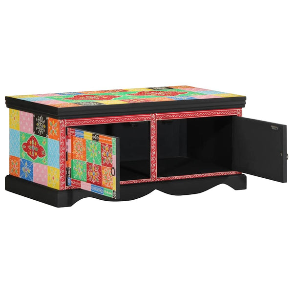 Mehrfarbiger Couchtisch Mango Massivholz 90x50 cm