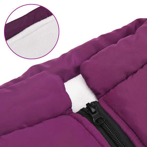 vidaXL Dog Coat with Harness Waterproof Reflective Purple L48