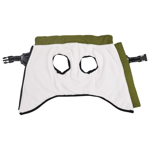 vidaXL Dog Coat Harness Waterproof Reflective Army Green L32