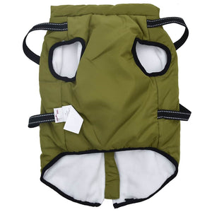 vidaXL Dog Coat Harness Waterproof Reflective Army Green L44