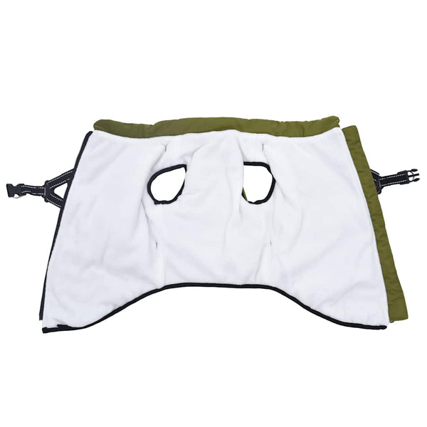 vidaXL Dog Coat Harness Waterproof Reflective Army Green L52