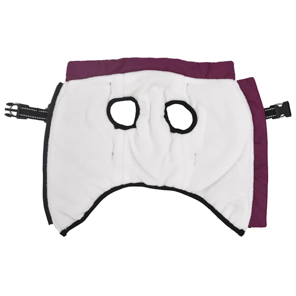 vidaXL Dog Coat with Harness Waterproof Reflective Purple L36