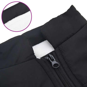 vidaXL Dog Coat with Harness Waterproof Reflective Black L24