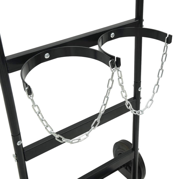 Handwagen Stahl Schwarz Rot 110 cm