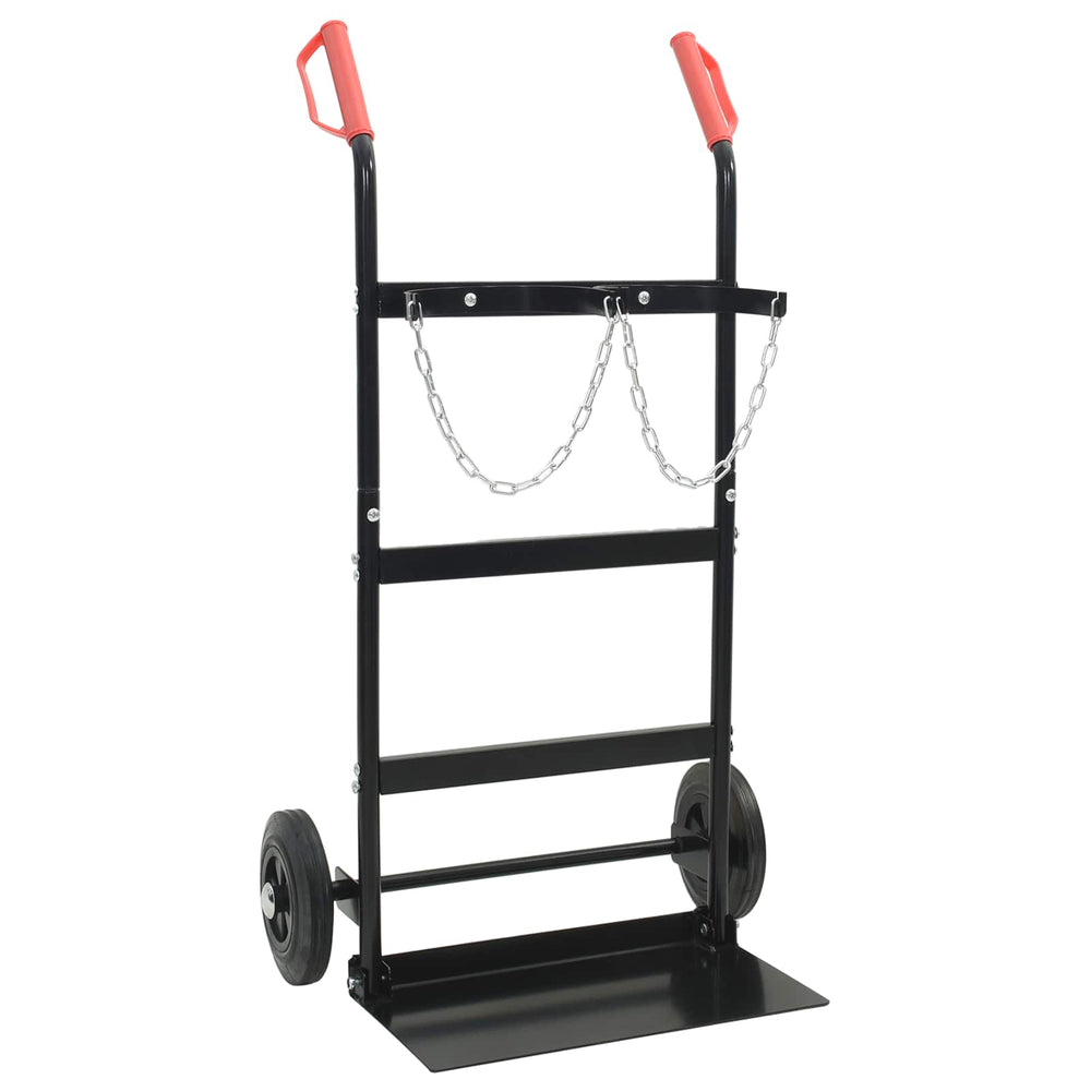 Handwagen Stahl Schwarz Rot 110 cm