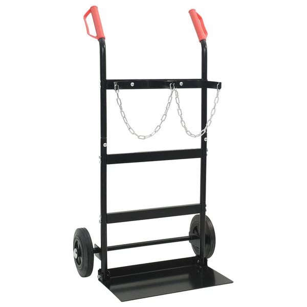 Handwagen Stahl Schwarz Rot 110 cm