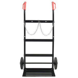 Handwagen Stahl Schwarz Rot 110 cm