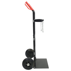 Handwagen Stahl Schwarz Rot 110 cm