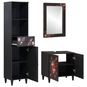 Massivholz Mango Badezimmerschrank Set 3-teilig