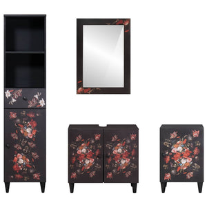 Mango Badezimmerschrank Set mit Schubladen