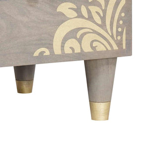 vidaXL Bathroom Cabinet Set 3 pcs Grey and Gold 180 x 33 x 75 cm